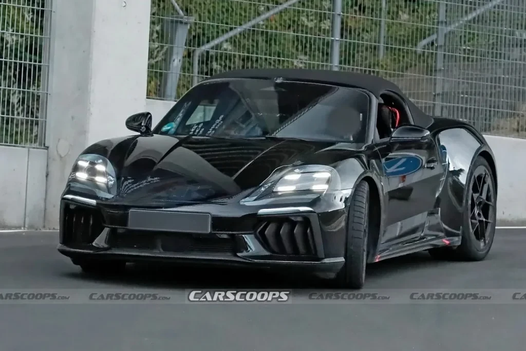 Електричний Porsche Boxster скинув маскування на тестах